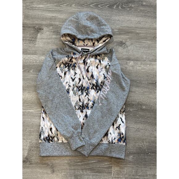 Hooey Legendary Hoodie Women's Medium Maya Tan/Black/Gray Aztec Pullover NWOT - Picture 1 of 6